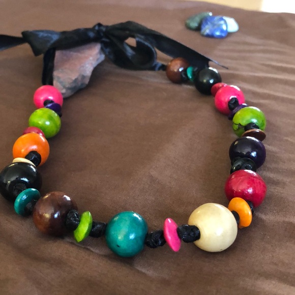 Fair Trade Mahogany Beaded Necklace - Picture 4 of 8